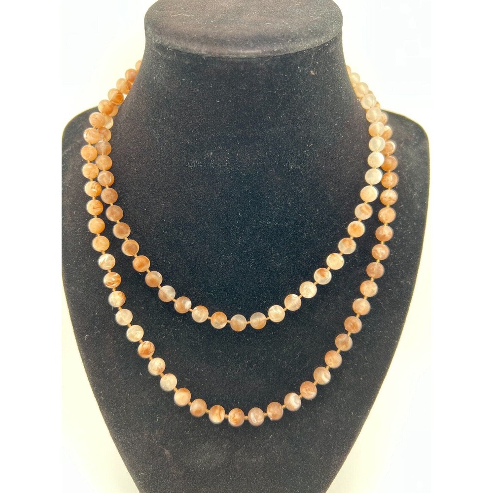 Vintage Original Round Pink Beaded‎ Necklace
